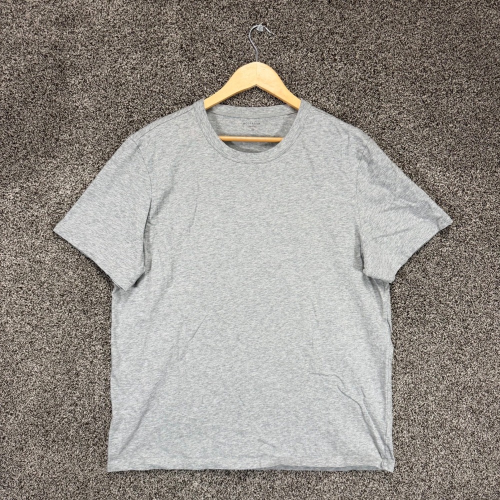 Mott & Bow Classic Crew Driggs Shirt Mens 2XL Heather Gray Cotton Short Sleeve